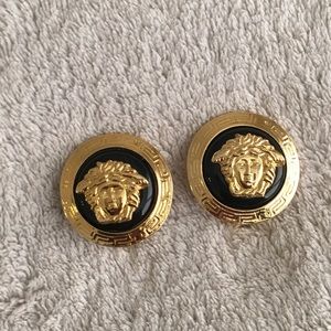 Vintage Versace Medusa Gold Earrings